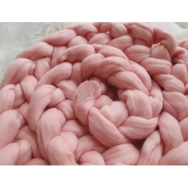 Trenza merino gruesa relleno cestas – Fotografía recién nacidos - imagen 2