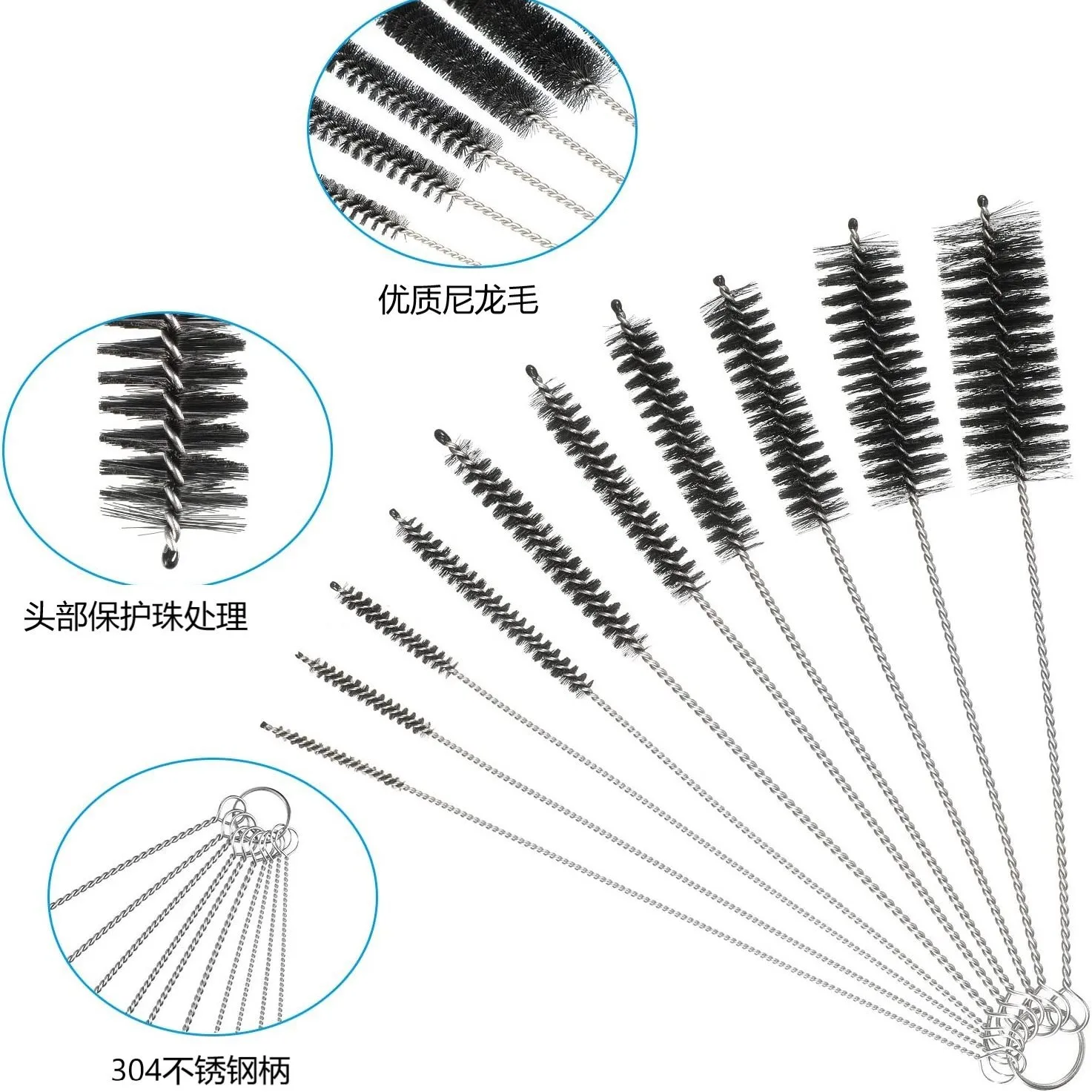Cepillos de acero inoxidable para limpiar desagües - imagen 4