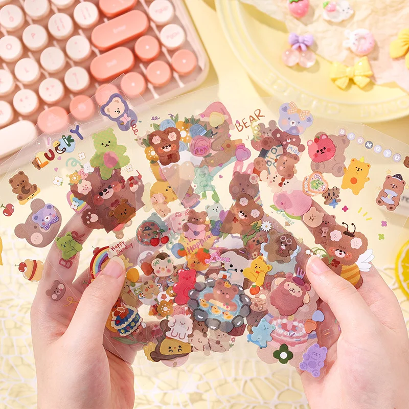 Pegatinas autoadhesivas kawaii para cuadernos y manualidades - imagen 4