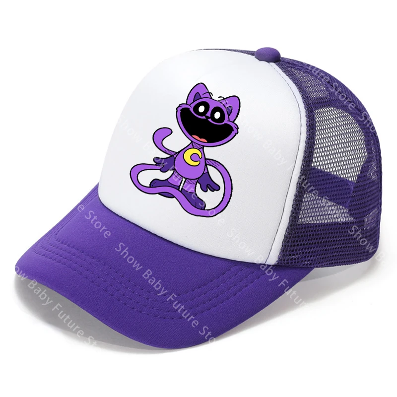 Gorra béisbol morada de malla transpirable con animales sonrientes - imagen 5