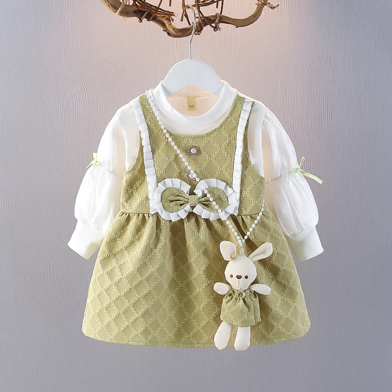 Vestido de princesa para ninas - Manga larga, primavera-otono