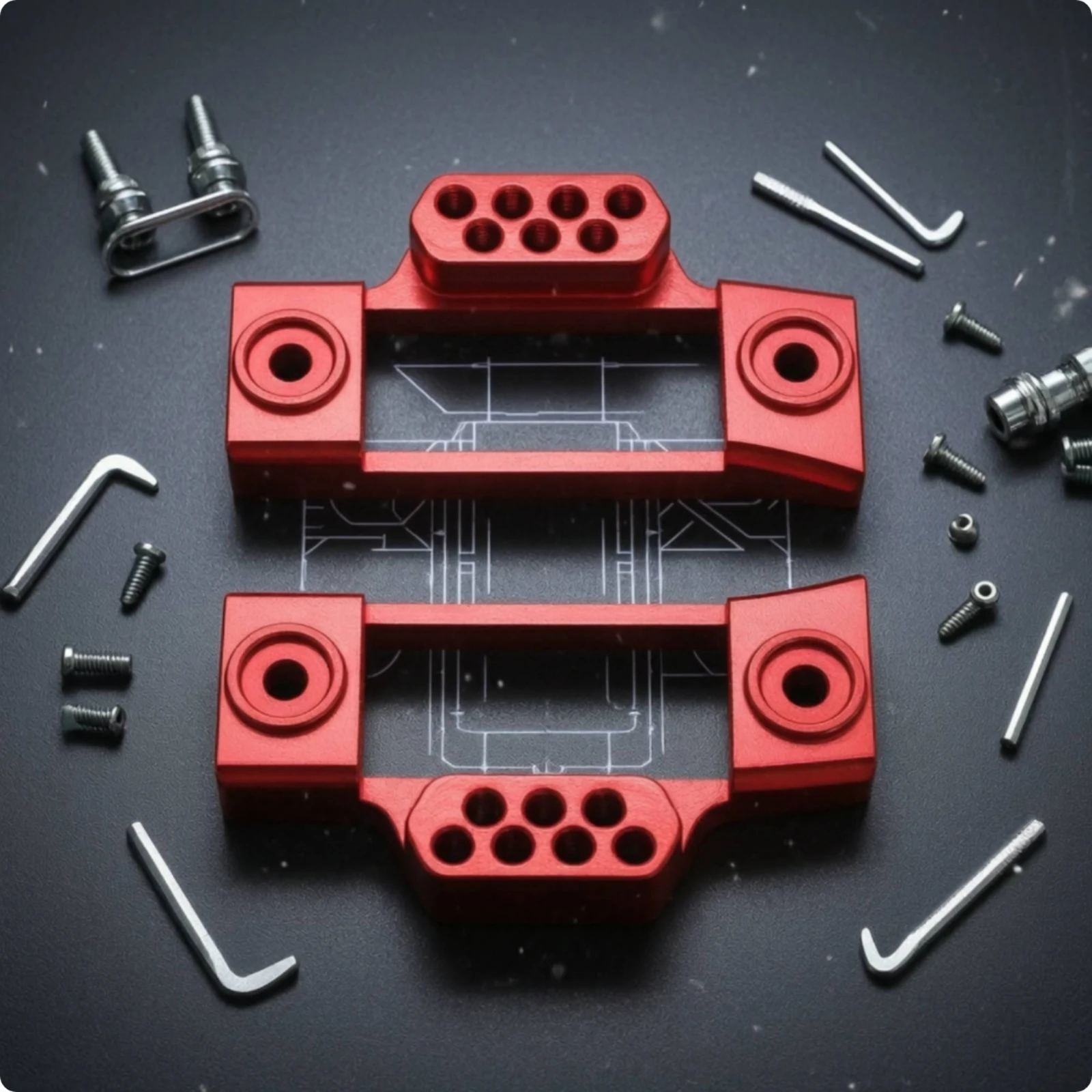 Soporte de amortiguador delantero de aluminio con posiciones múltiples - imagen 2