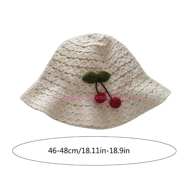 Gorro cubo pescador para bebés de niña a prueba de viento en exterior - imagen 5