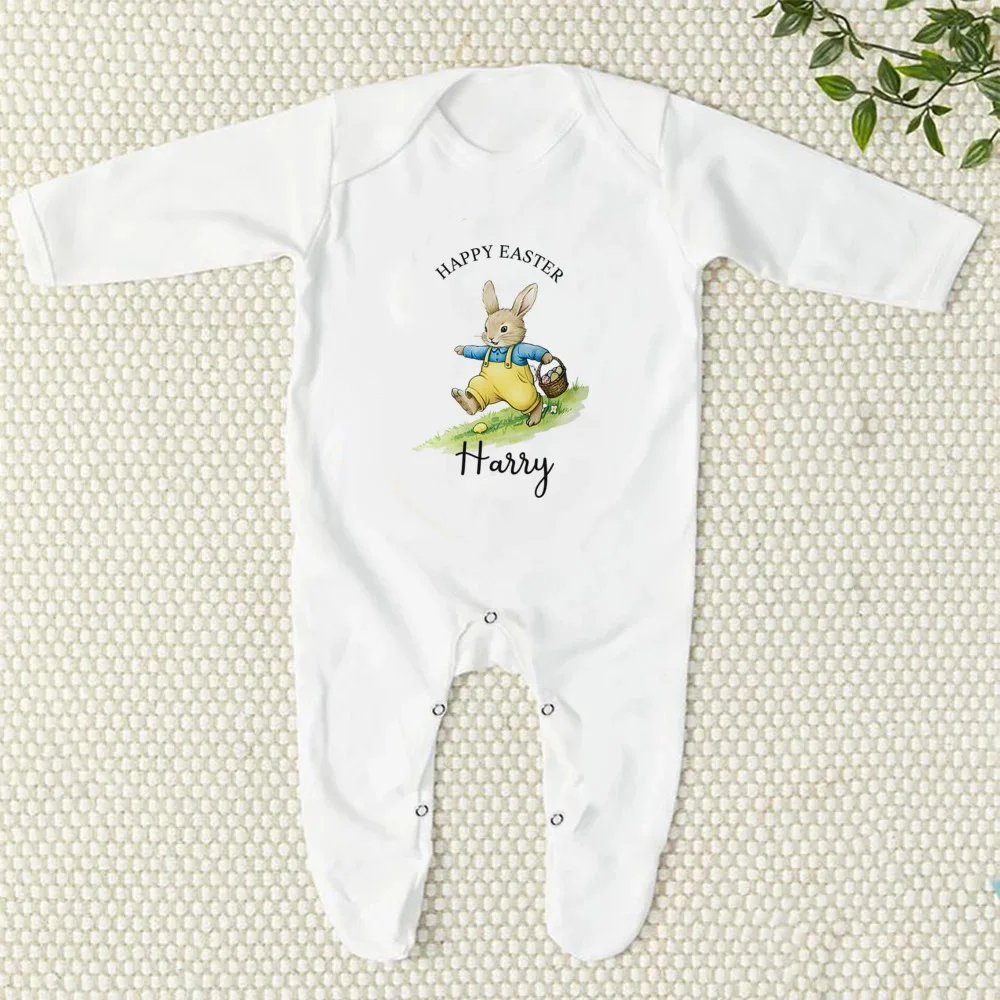 Pijama de Pascua para bebé recién nacido con nombre - imagen 4