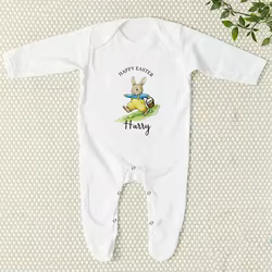 Pijama de Pascua para bebé recién nacido con nombre