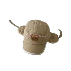 R6FD Gorro con orejeras de invierno para bebé – patrón oso