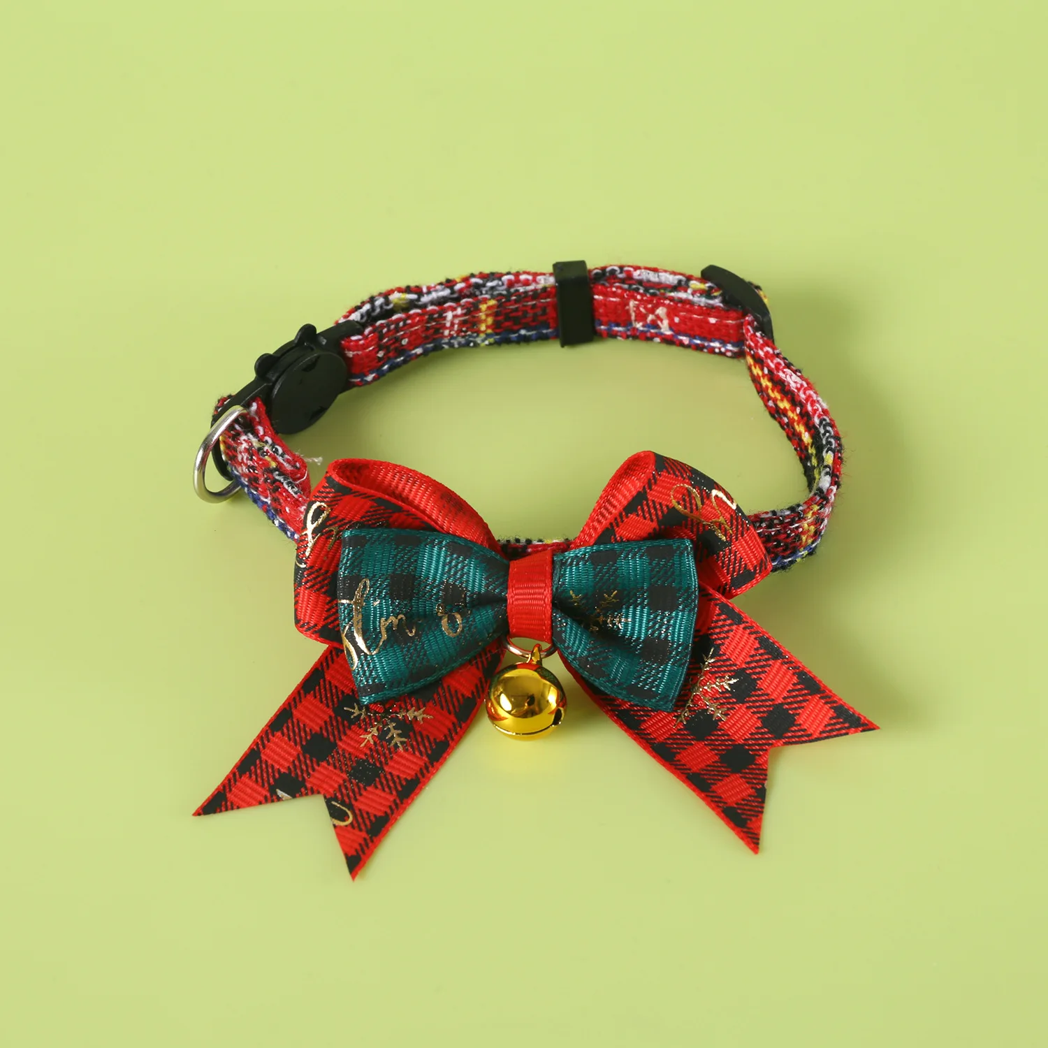 Jingle&Sparkle Collar para mascotas de Navidad ajustable con lazo - imagen 2