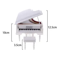 Piano en miniatura decorativo para casa de muñecas simulación
