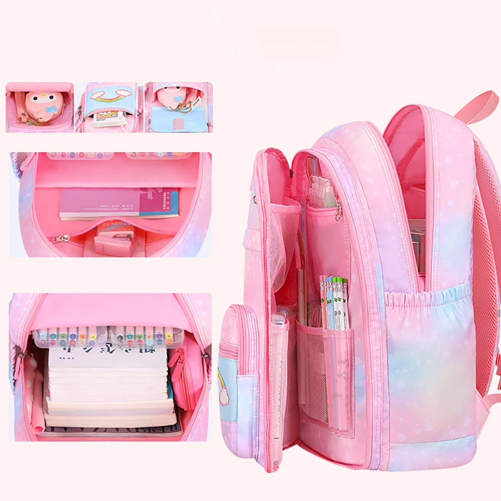 Mochila infantil unicornio bolsillos arcoíris – ligera y resistente - imagen 2