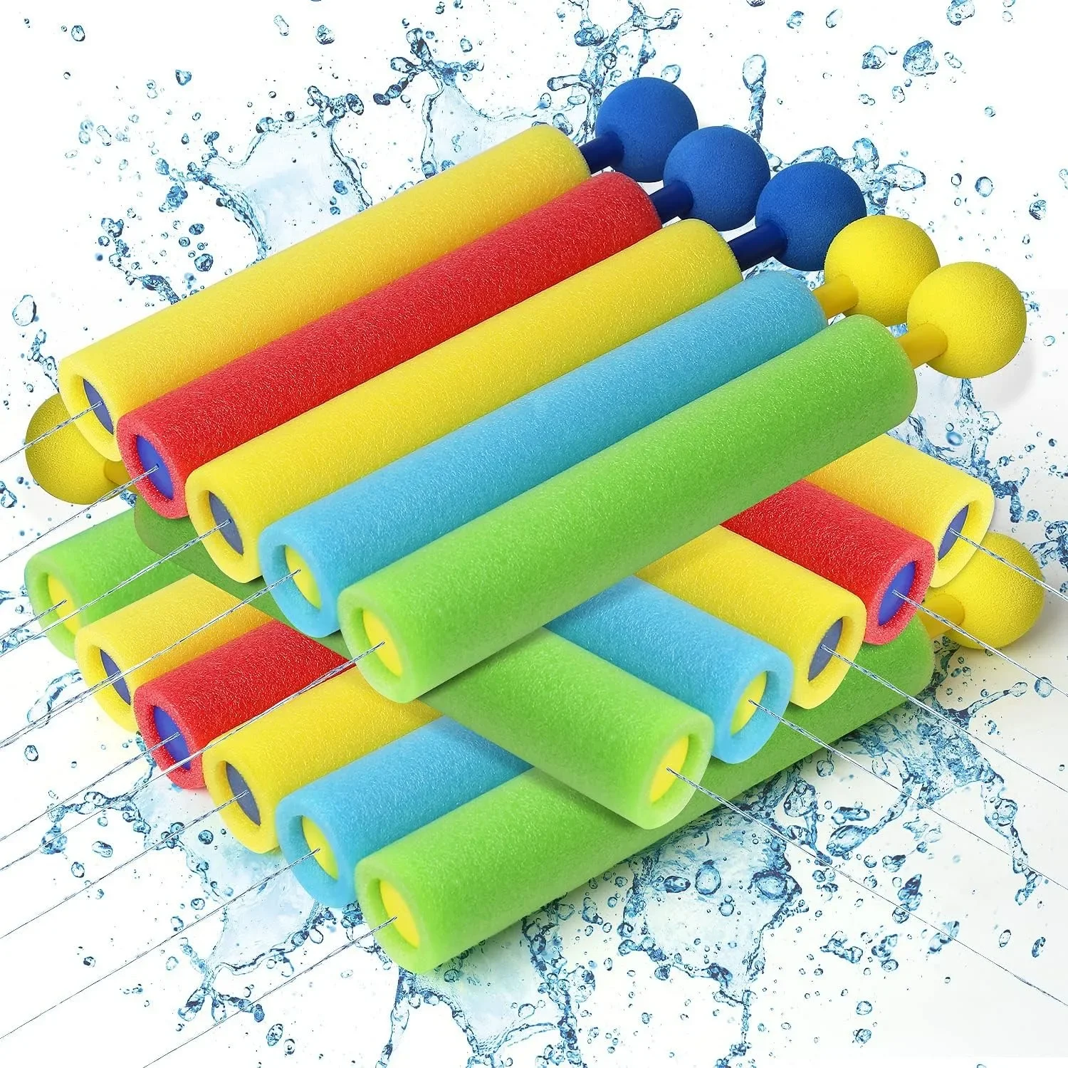 Pistola de agua de espuma en uso