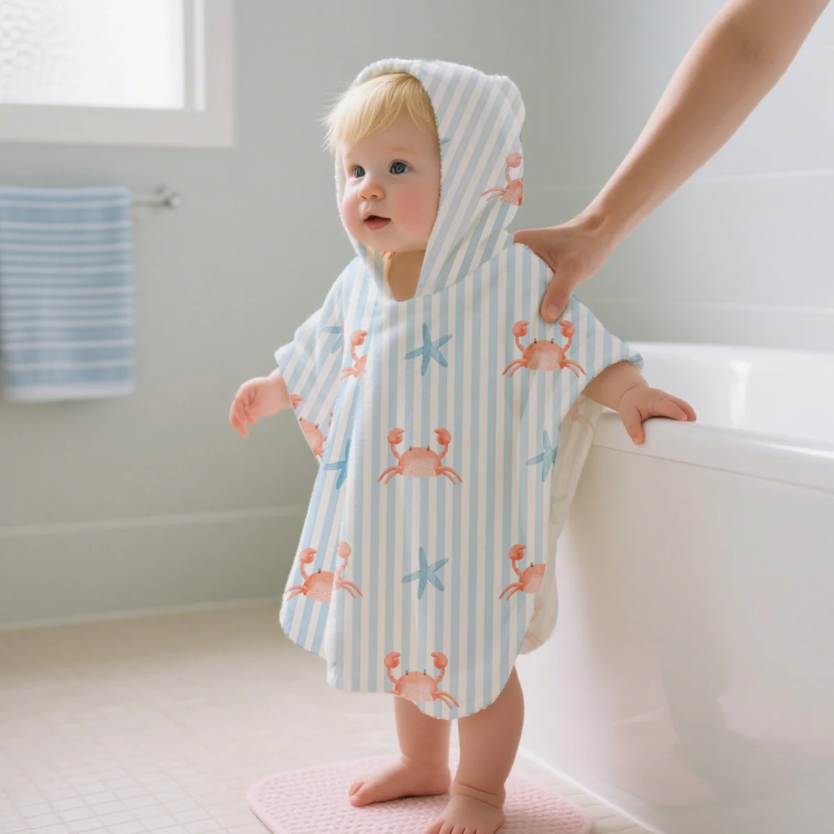 Happyflute Toalla de baño para bebé con capucha y albornoz - imagen 2