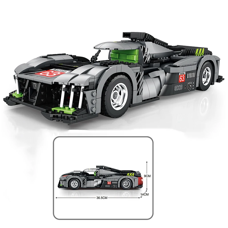 Bloques de construcción coche deportivo de carreras educativos - imagen 5