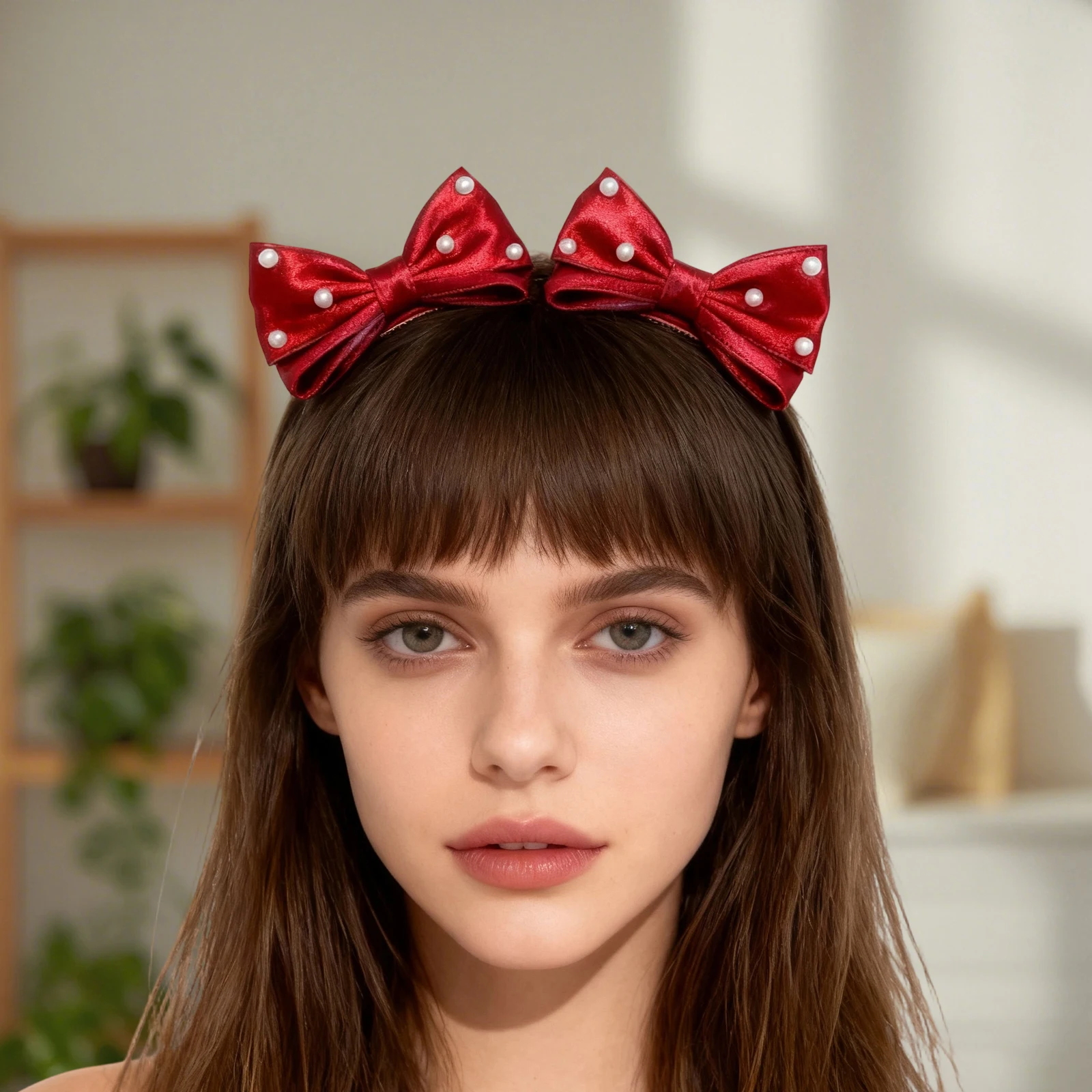 Pinzas para el pelo con lazo de perlas para niñas y niños - imagen 3