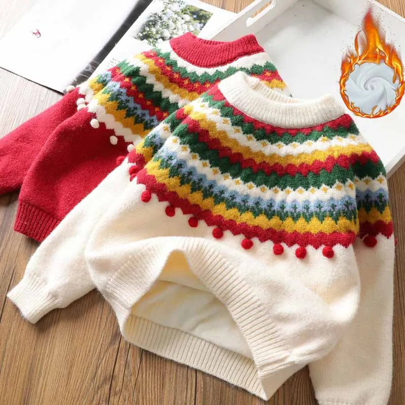 Jersey acolchado navideño de invierno infantil, cálido y suelto - imagen 3