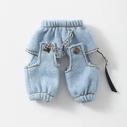 Pantalones vaqueros para muñecas OB11 y mallas con cadena