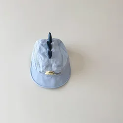 Gorro bebé dinosaurio dibujos animados protección solar transpirable