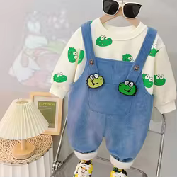 Conjunto sudadera con capucha y leggings de felpa para niña – Invierno