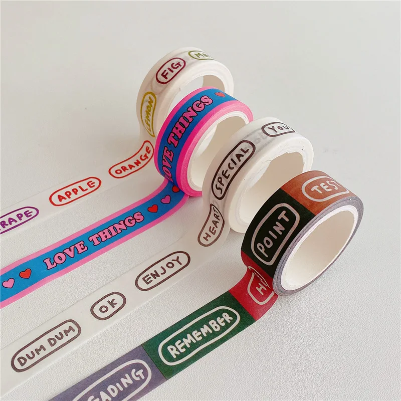 Cinta washi decorativa con letras del alfabeto, colorida - imagen 3