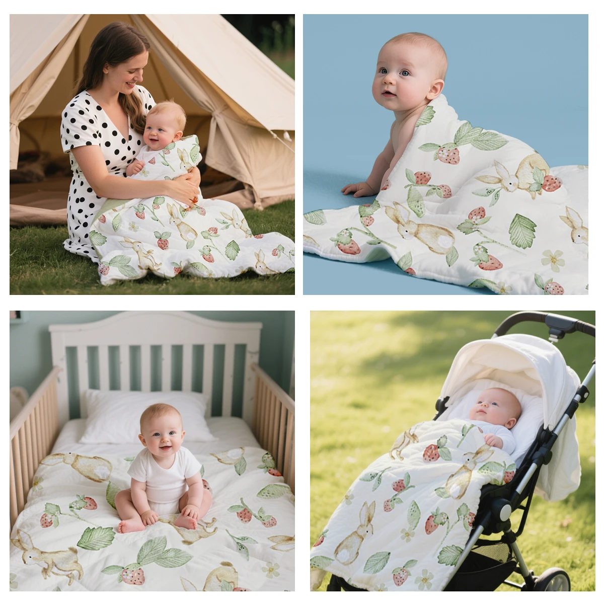 Kangobaby Edredón Bebé Reversible Algodón Transpirable 100% Suave - imagen 3