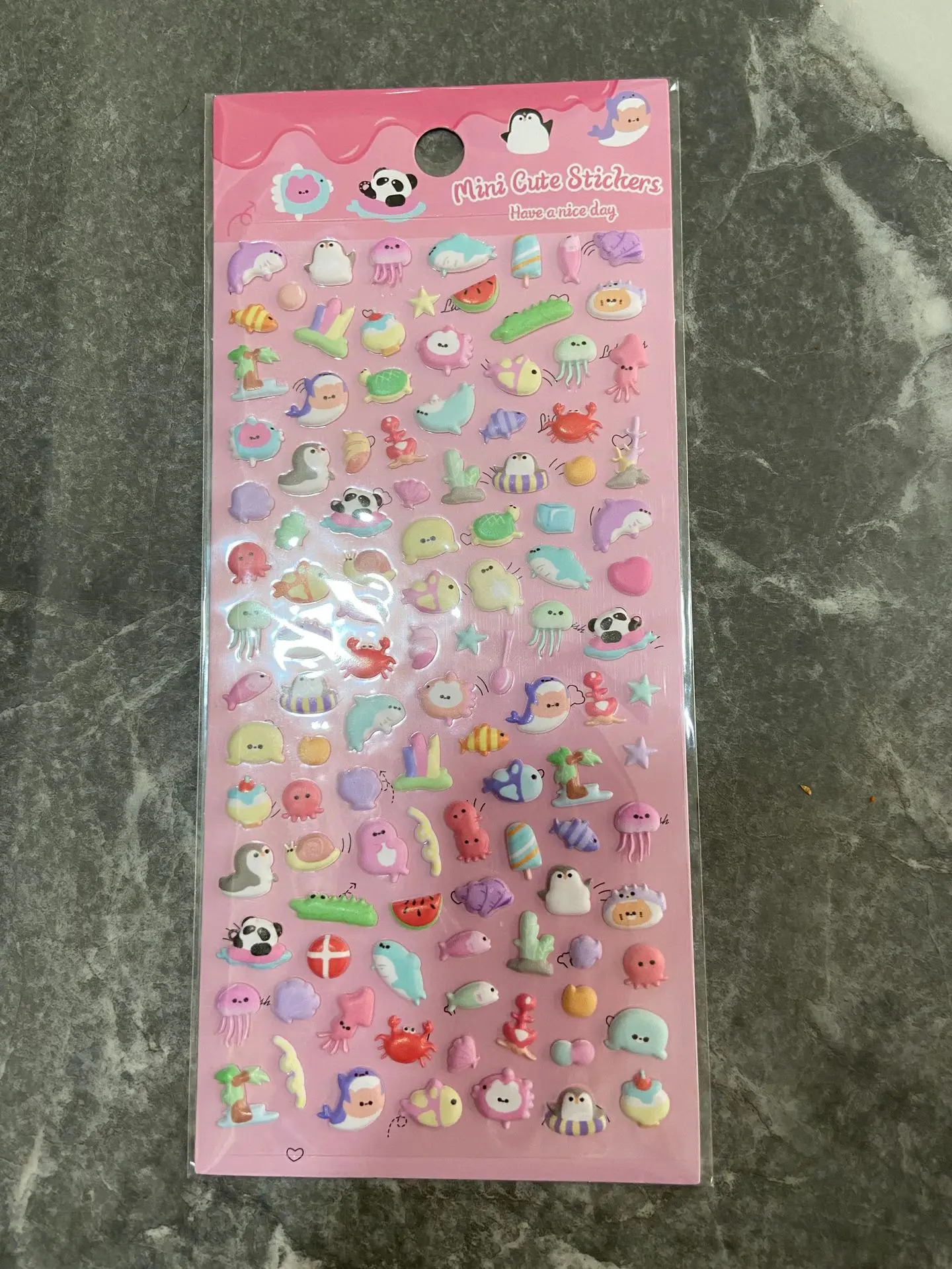 Decoración para cuadernos y cuadernos escolares con stickers 3D