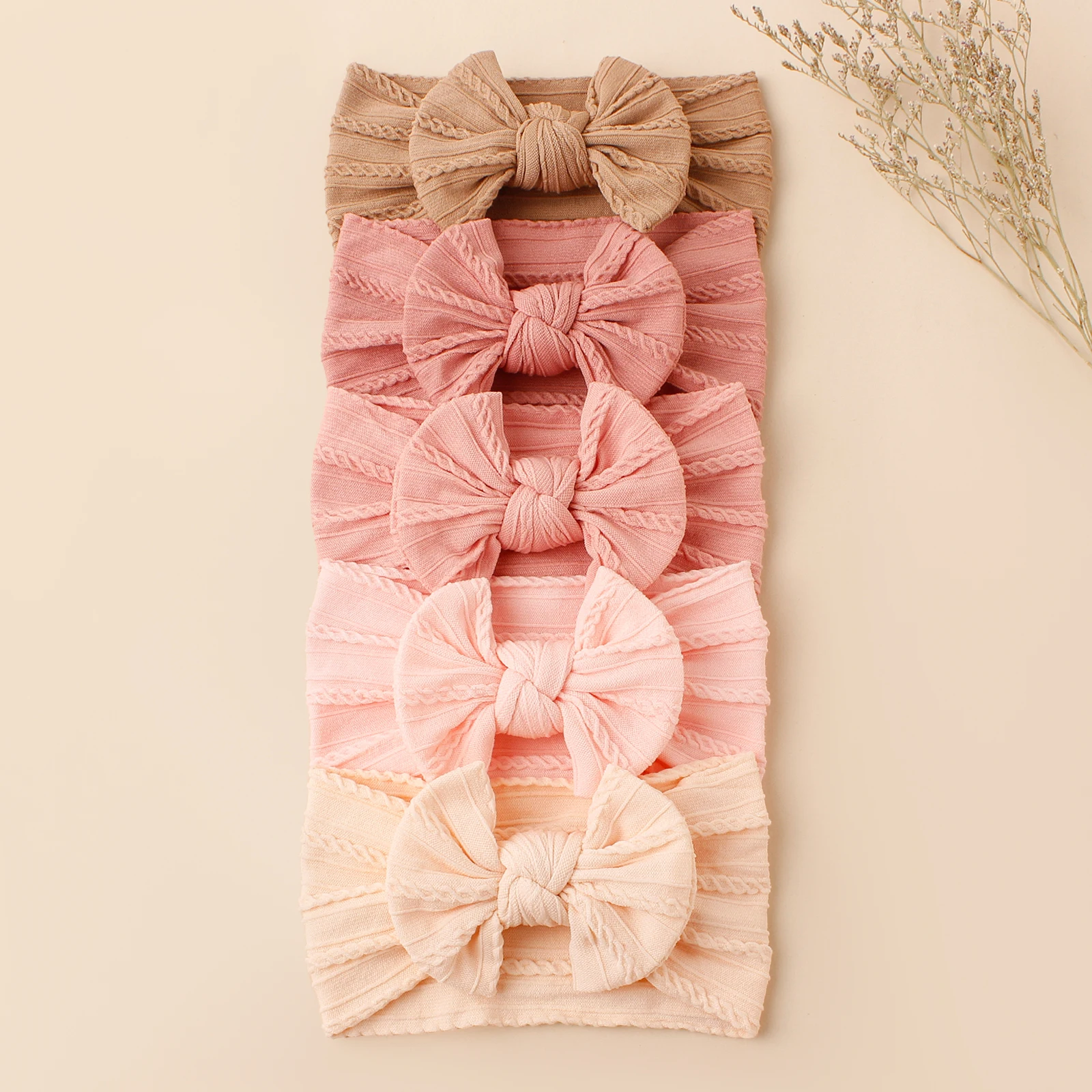Diadema con lazo jacquard para bebé