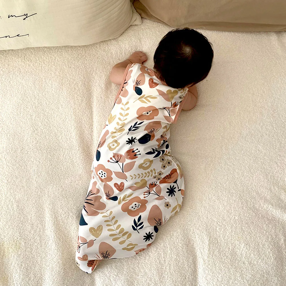 Saco de dormir bebé verano con flores - 0-18 meses 100% algodón - imagen 4