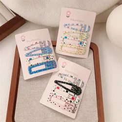 Clip para flequillo con puntos estilo coreano dulce en niñas