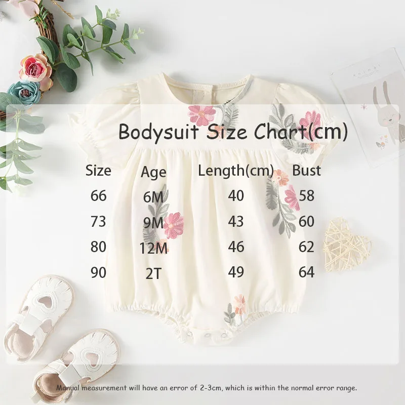 Body floral con mangas abullonadas y detalle de bordado