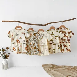 Conjunto verano niño Milangel: camiseta y pantalón corto de algodón