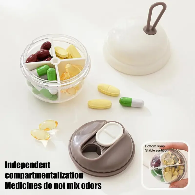 Organizador de pastillas portátil – Caja transparente para viaje - imagen 3