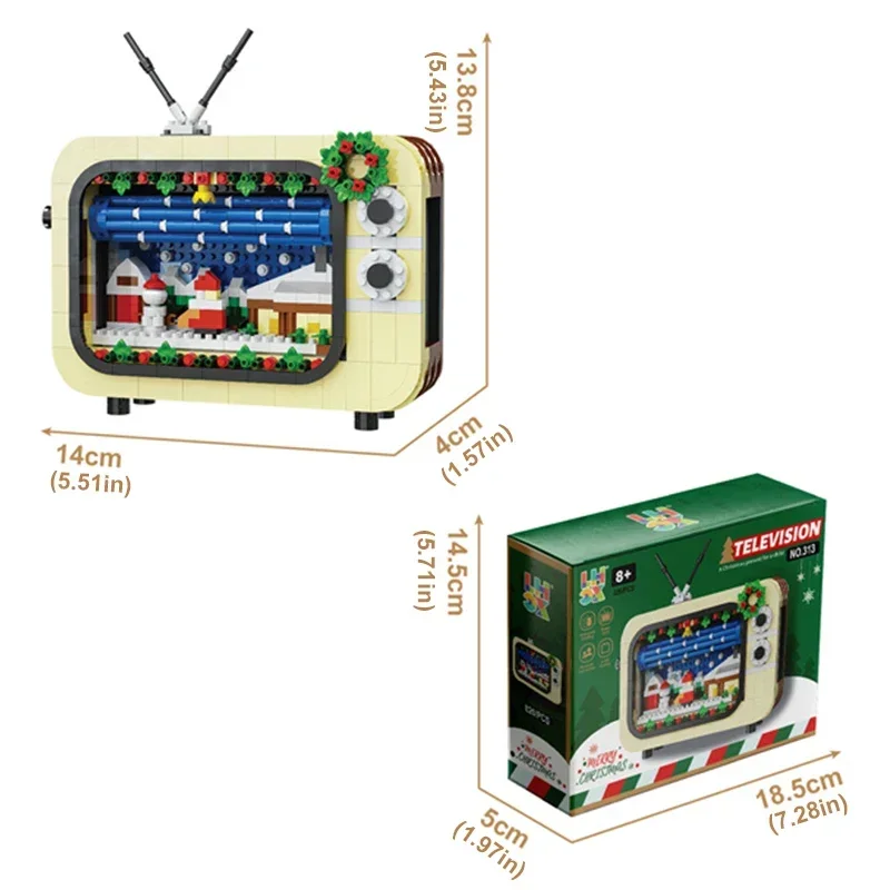 Bloques de construcción TV estilo Retro para niños - imagen 4