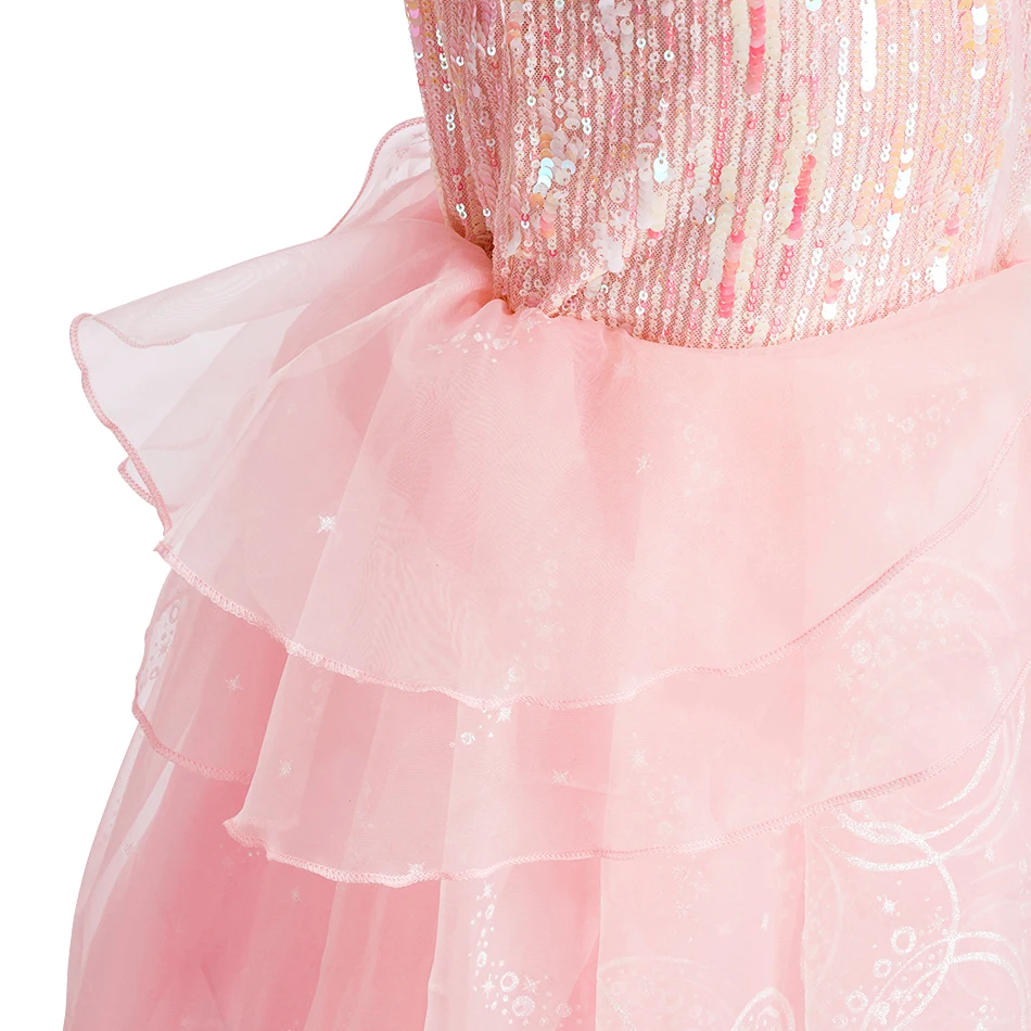 Vestido princesa rosa de tul con lentejuelas para Carnaval - imagen 2