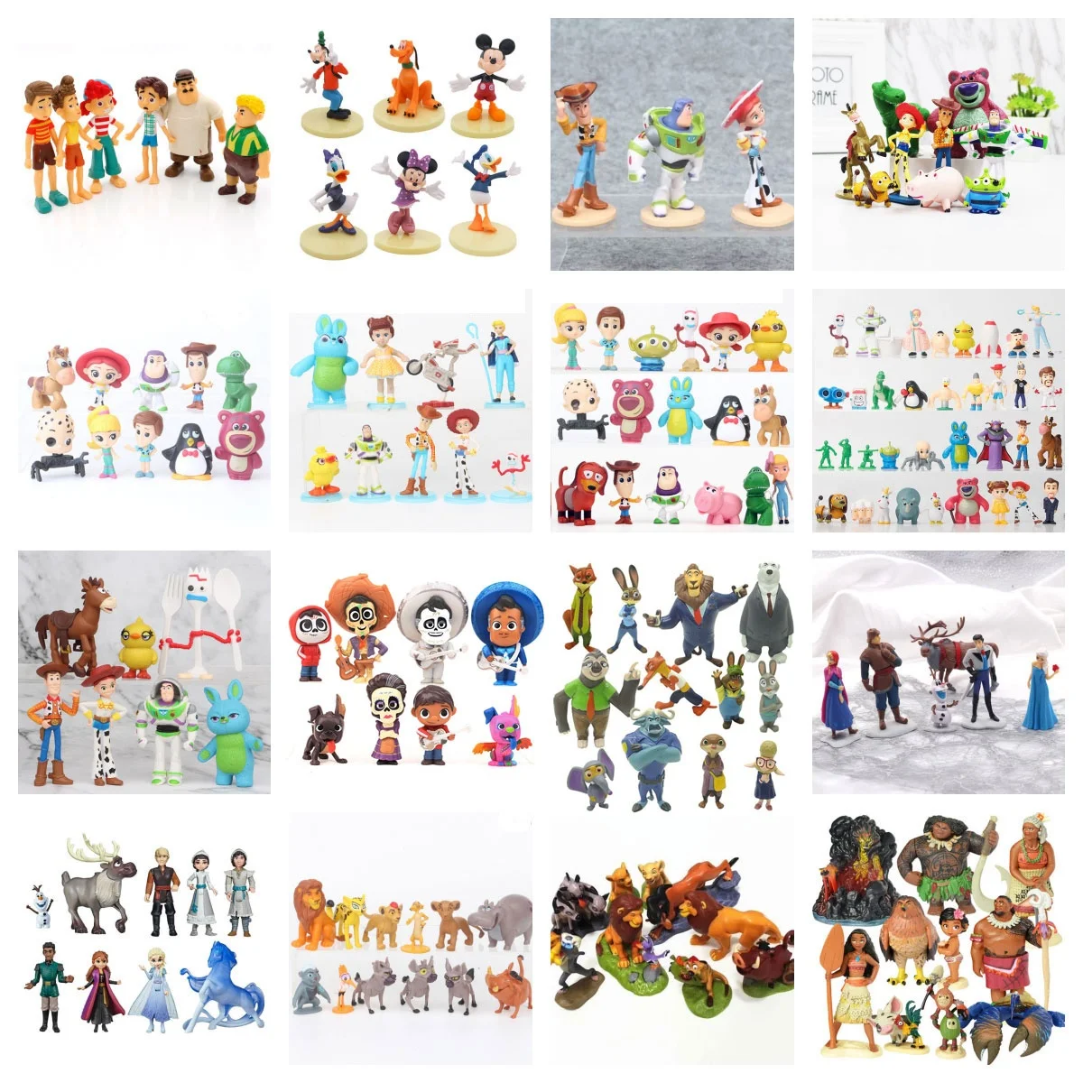 Disney Figuras de acción 3-11 cm Moana y Toy Story - Mini colección
