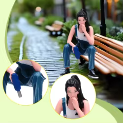 Figuras de resina en miniatura para dioramas de jardín de hadas