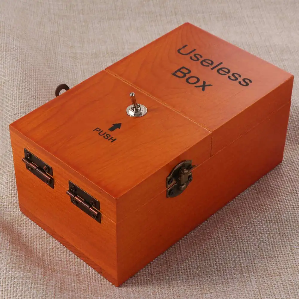 Caja de madera electrónica inútil juguete infantil divertida - imagen 2