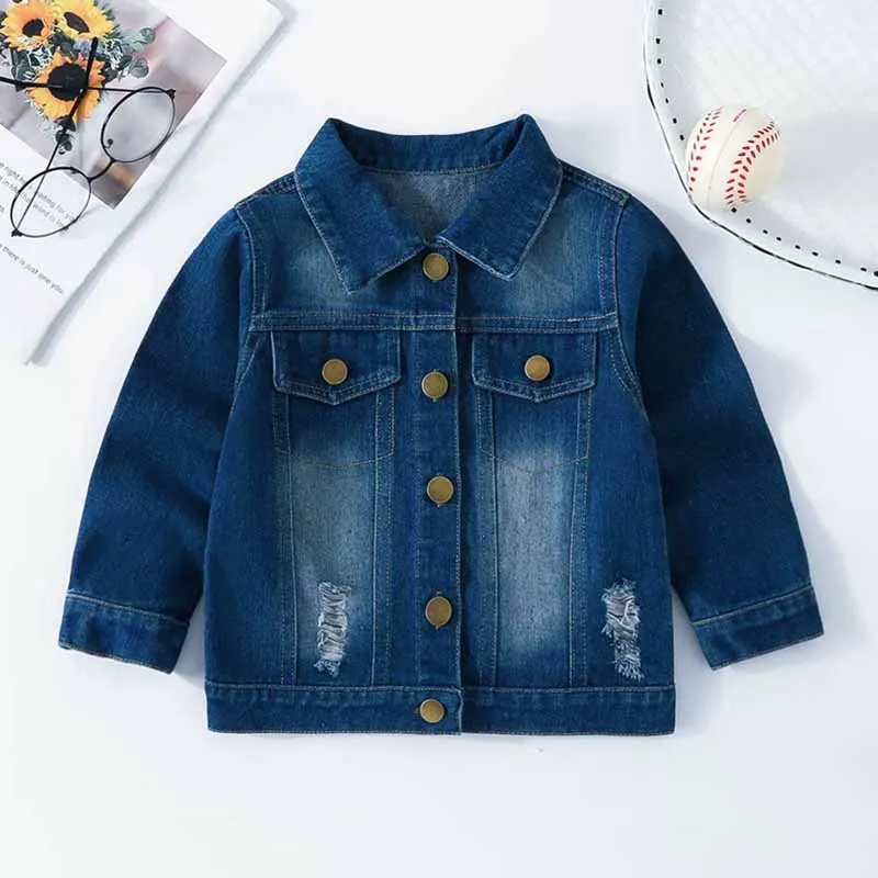 Chaqueta vaquera infantil primavera-otoño para niño y niña - imagen 2