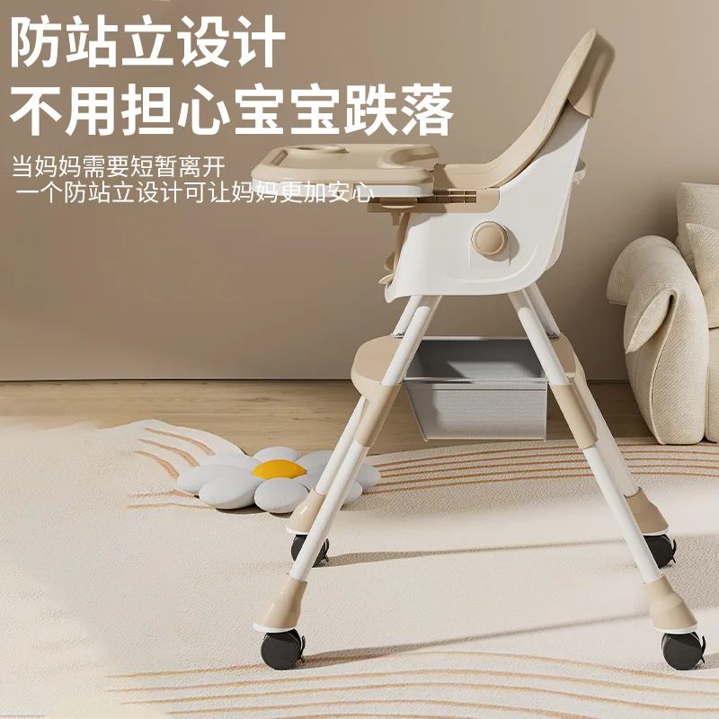 Silla alta de comedor plegable para bebés y niños – portátil - imagen 2