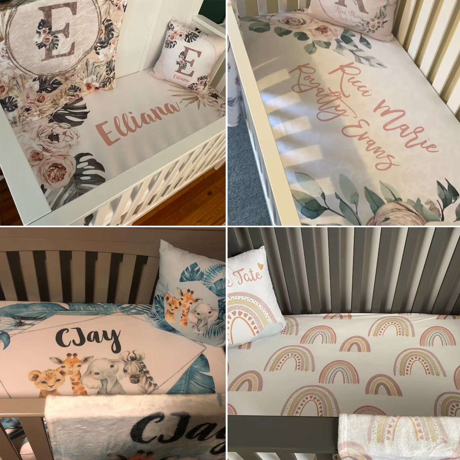 Juego de cuna infantil con dinosaurios – Personalizado para baby shower - imagen 3