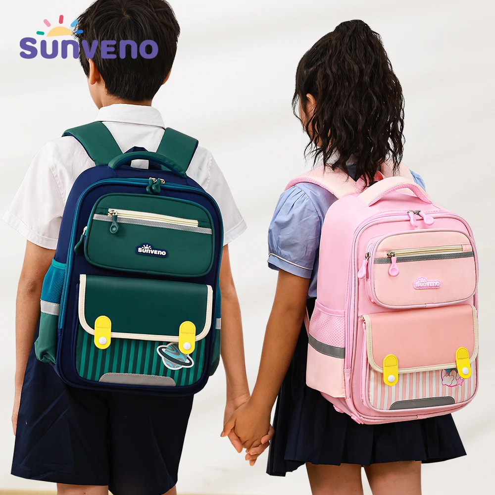 Mochila infantil Sunveno impermeable con bolsillos y reflectantes - imagen 2