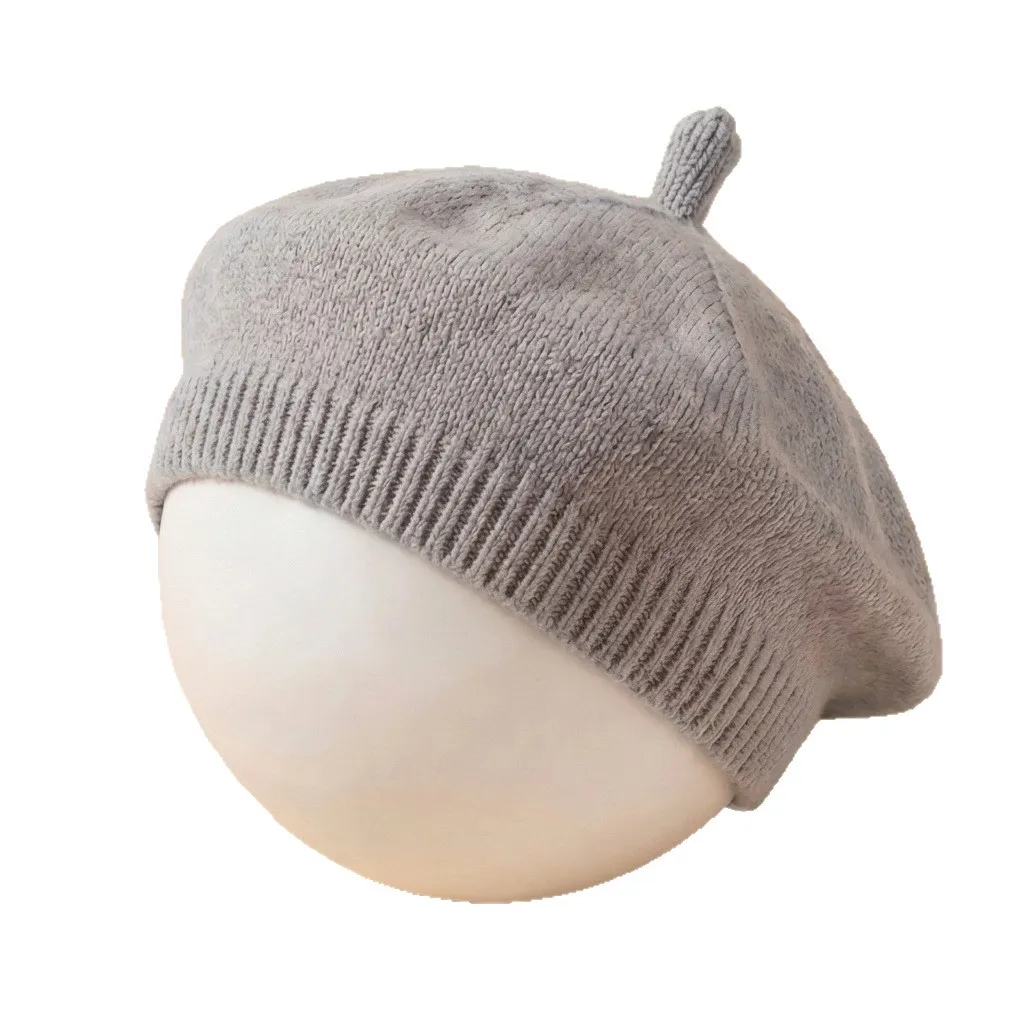 Milancel gorro de punto bebé primavera, boina fina de color liso - imagen 5