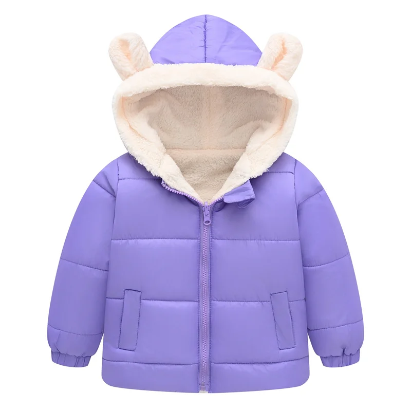 Parka de invierno con capucha de felpa para niños y niñas - imagen 5