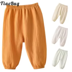 Pantalones bombachos de algodón suave para bebé con cinturilla elástica