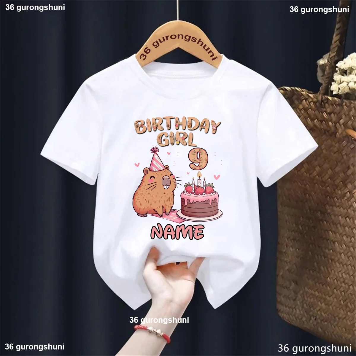 Diseño detallado del capybara en la camiseta