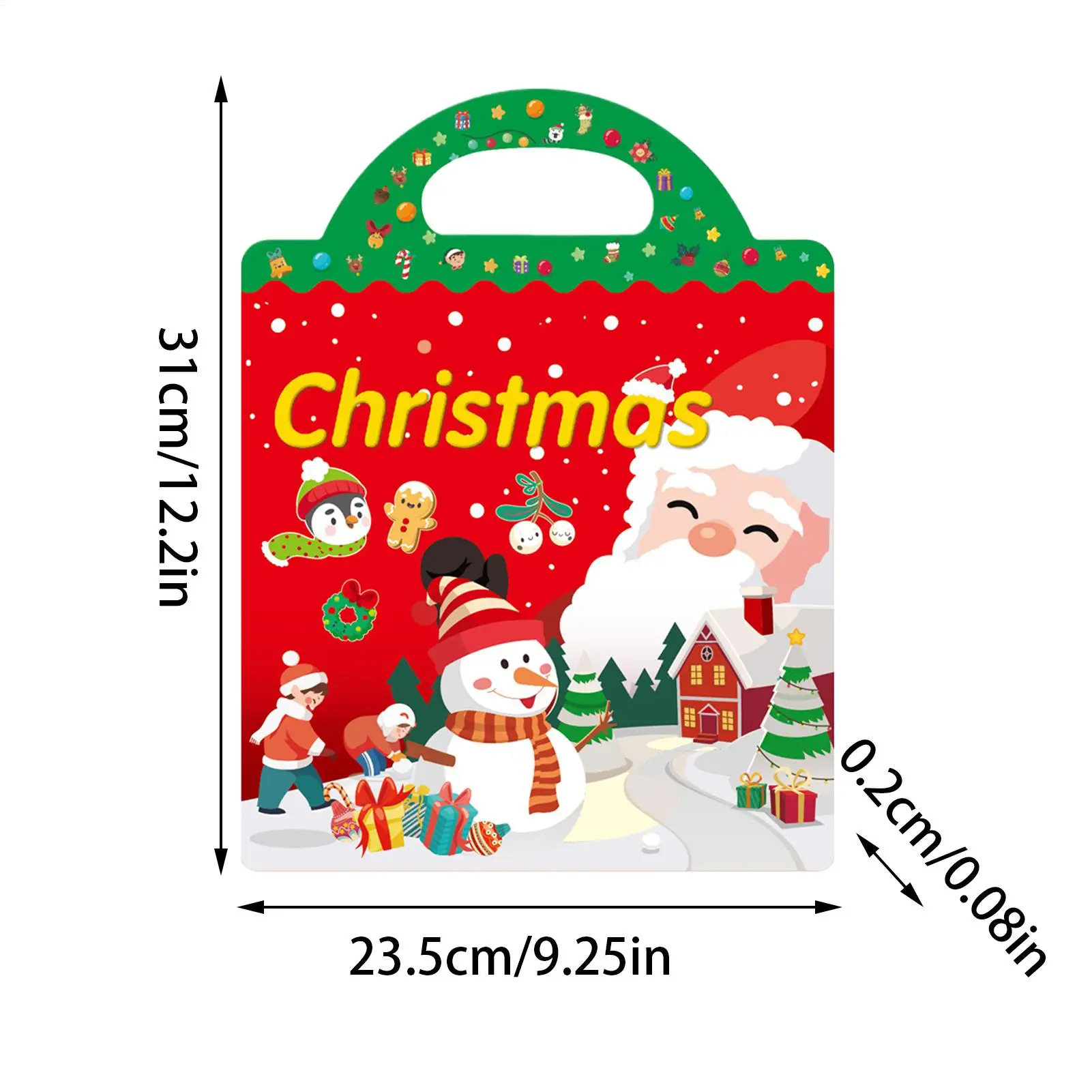 Libro de pegatinas navideñas para niños: invierno y guardería - imagen 2