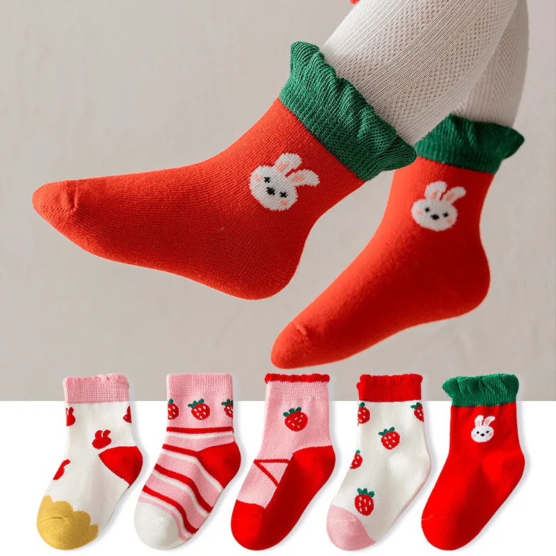 Calcetines de rayas para niños – Algodón transpirable y suave - imagen 2
