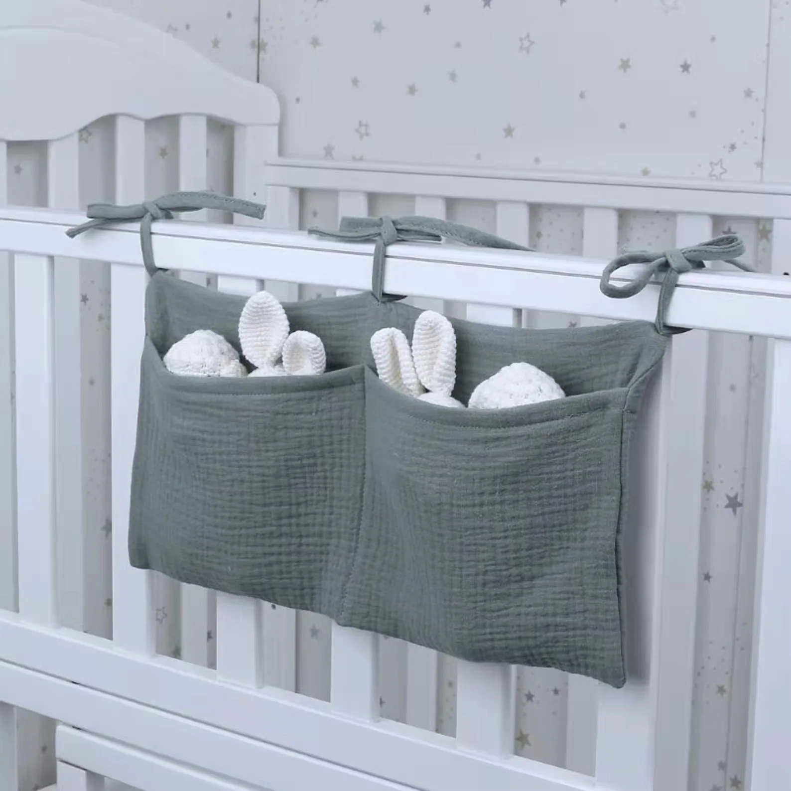 Bolsa de pañales colgante - Estampado suave para bebé, muy práctica
