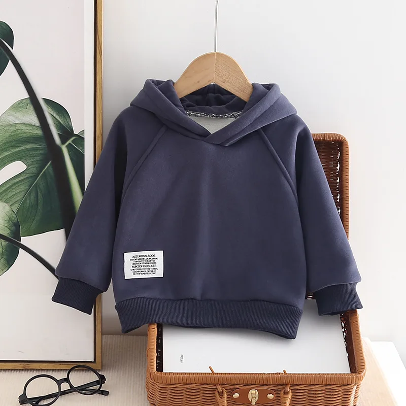 Sudadera con capucha acolchada de felpa para niños en otoño - imagen 3