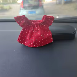 Vestido vaquero algodón para muñecas, estampado de puntos