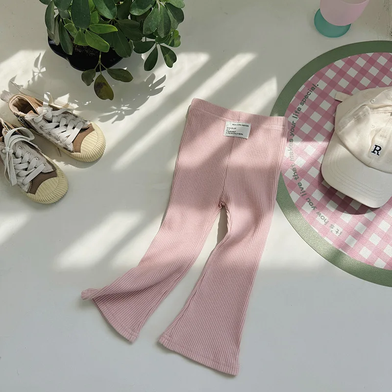 Pantalones elásticos lisos para niños y niñas 1-8 años - imagen 4