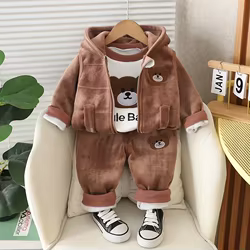 Pelele oso de peluche con capucha para bebé